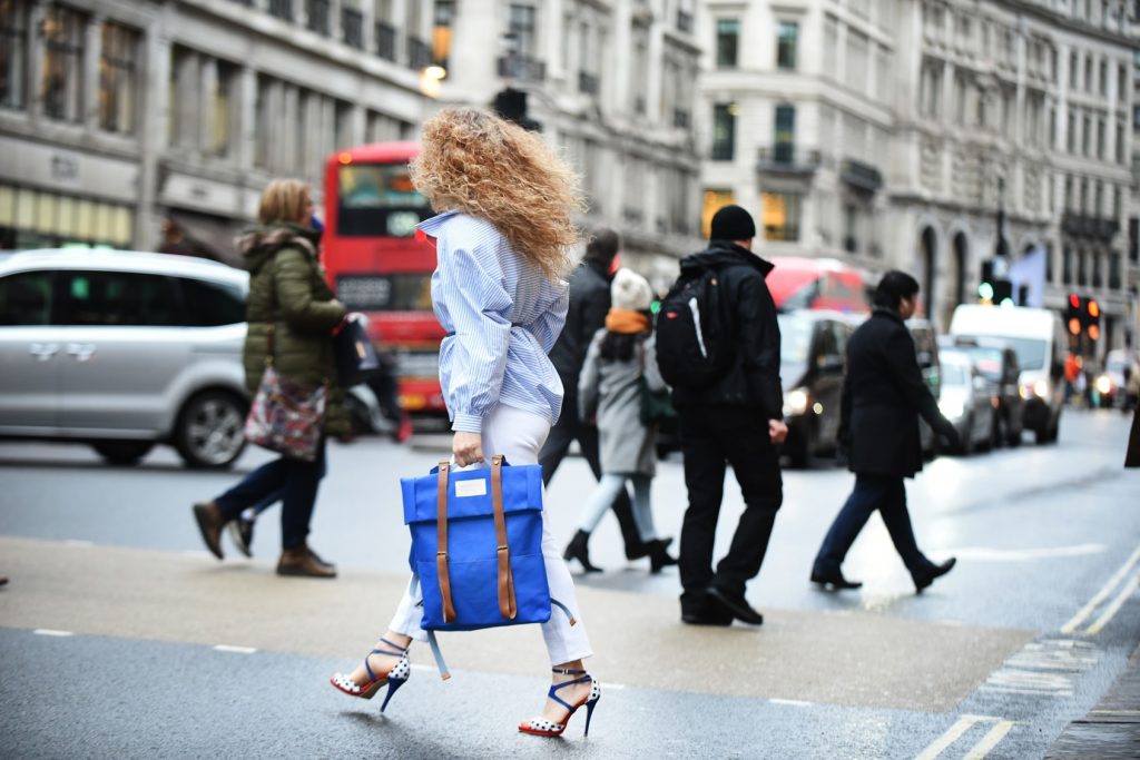 London fashion Week 2019 street style by Think Feel Discover for upcycled 3quarters bags