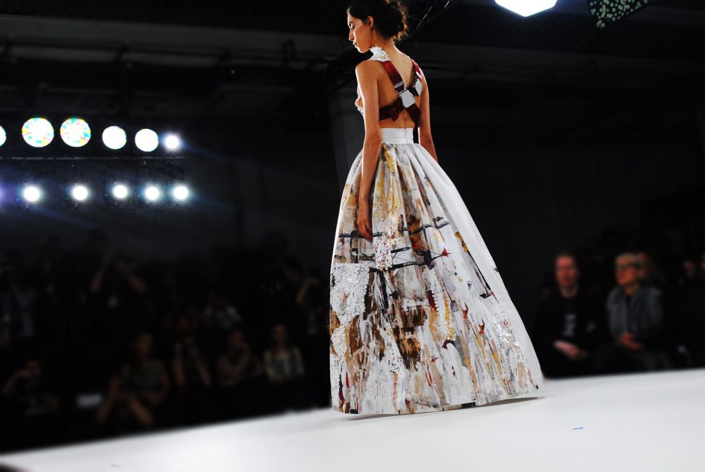 Claire Tagg fashion show, graduate student at GFW17, highlights by Think Feel Discover
