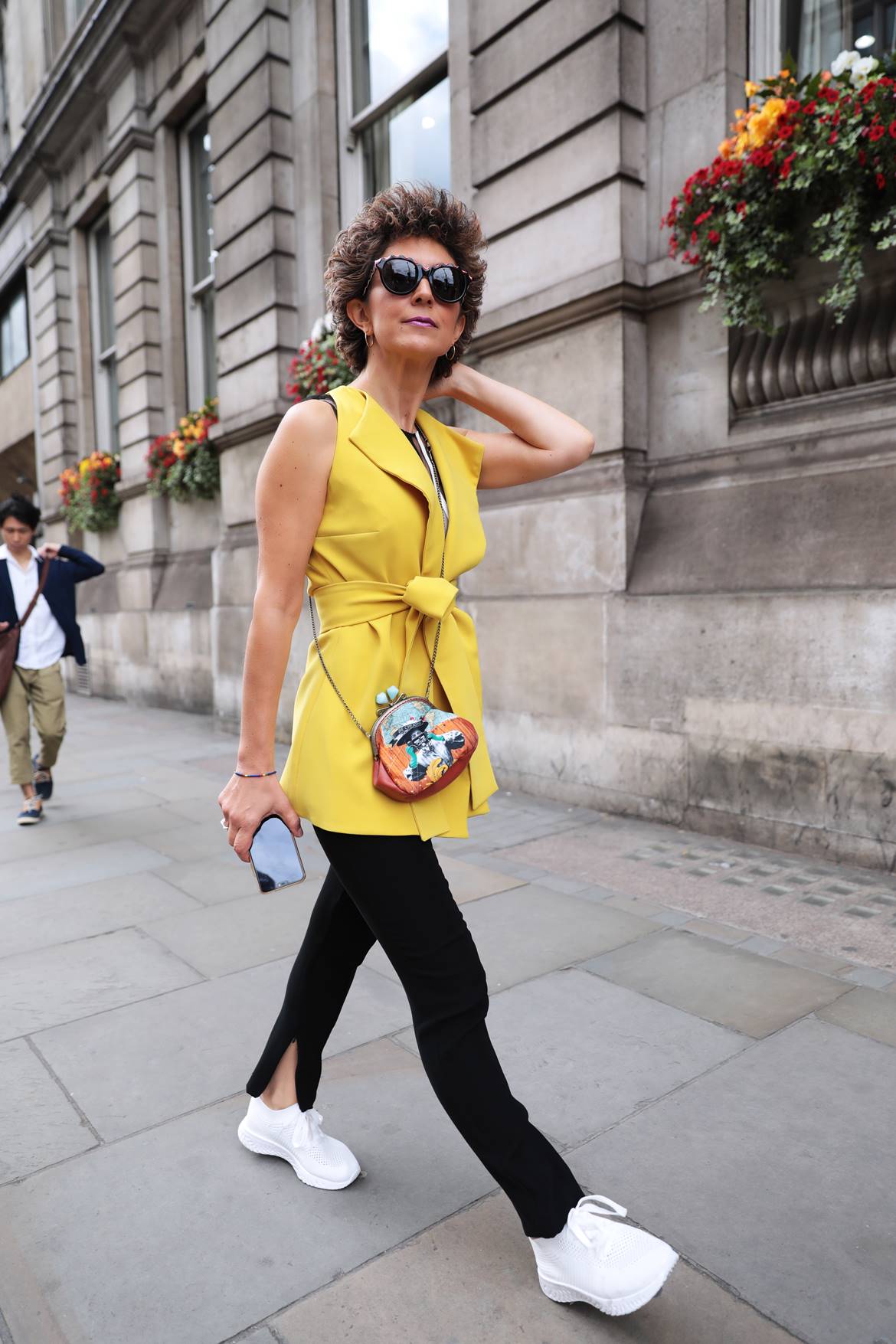 Kathy Heyndels outfit,Poua Stories, fashion collage bag, LFWSS20 street style, Think Feel Discover