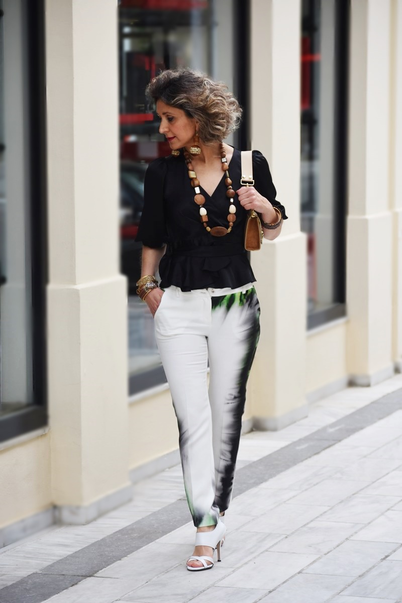 Black and shop white heels outfit