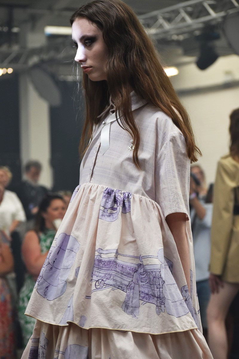 Grace Cairns graduate collection, Northumbria Fashion University during the Graduate Fashion Week 2023 at the Old Truman Brewery.