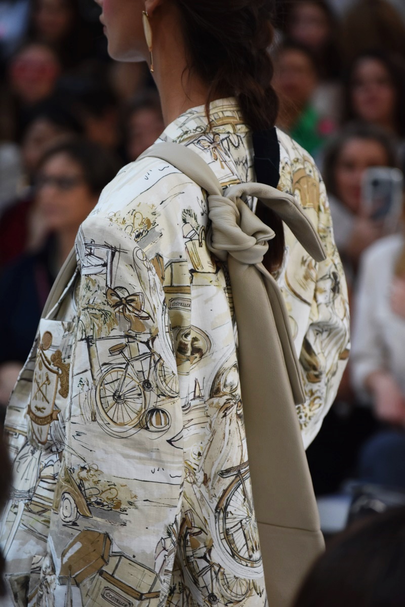 Paul Costelloe bags, Spring/Summer 2024 "IL GIARDINO" during the London Fashion Week September 2023 at the Royal Horticultural Halls, Lindley Hall.