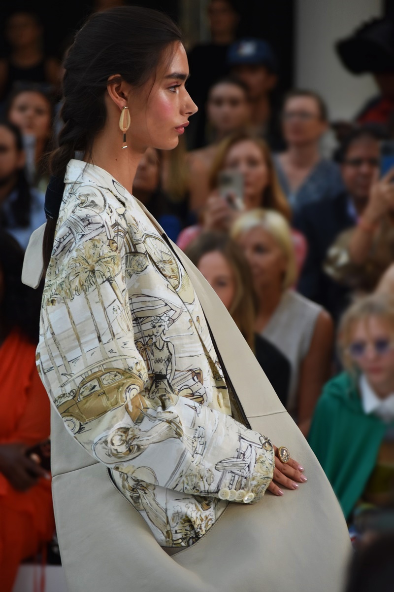 Paul Costelloe bags, Spring/Summer 2024 "IL GIARDINO" during the London Fashion Week September 2023 at the Royal Horticultural Halls, Lindley Hall.