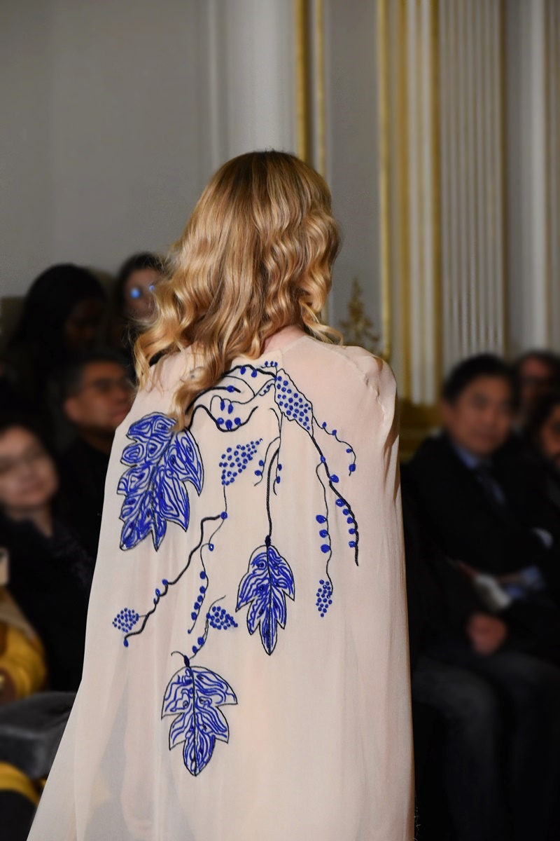 Embroidery details by Omar mansoor Culture To Couture Fashion Show during the Paris Haute Couture Week 2024.