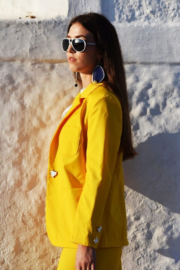 Best Sustainable Yellow Wool Blazer