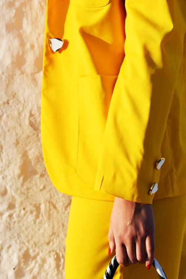 Best Sustainable Yellow Wool Blazer