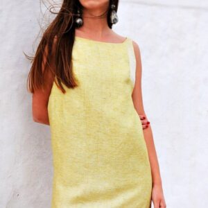 Favorite Yellow Silk Metallic dress
