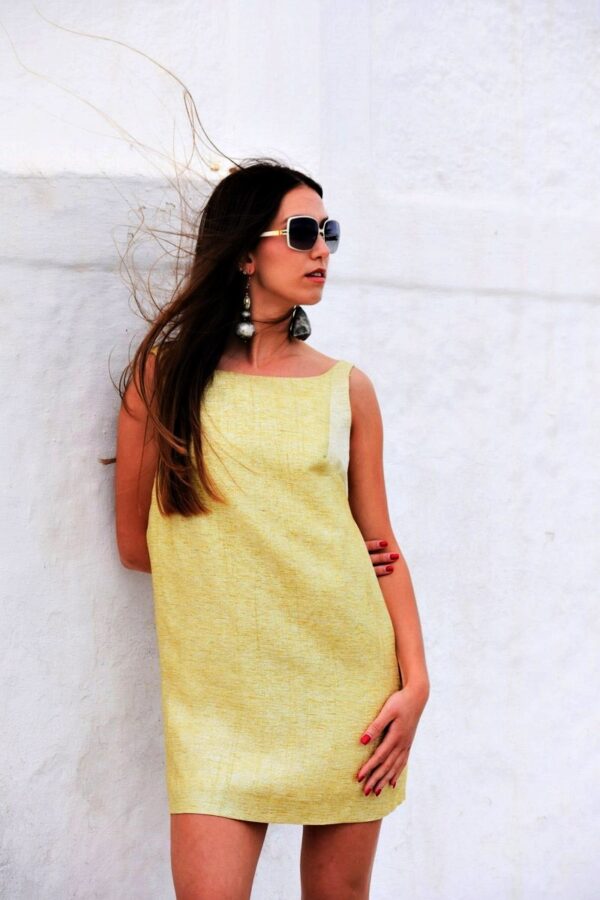 Favorite Yellow Silk Metallic dress