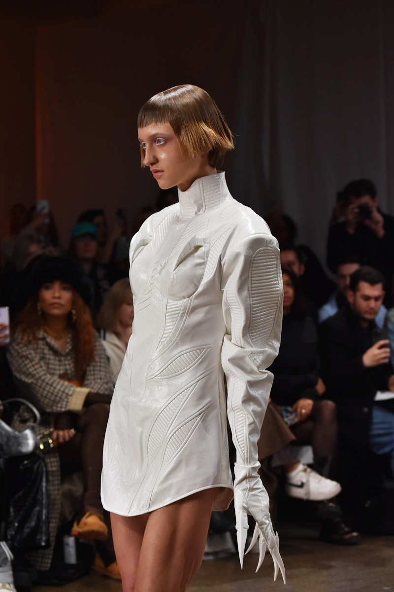 Hong Kong Fashion show, Angus Tsui at London Fashion Week 2025 by Fashion Scout London, Think-Feel-Discover catwalk photography.