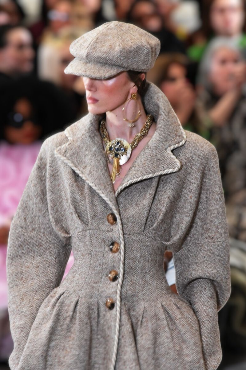 Paul Costelloe London Fashion Week, Autumn/Winter 2025 catwalk show at the Waldorf Aldwych London, equestrian elegance.