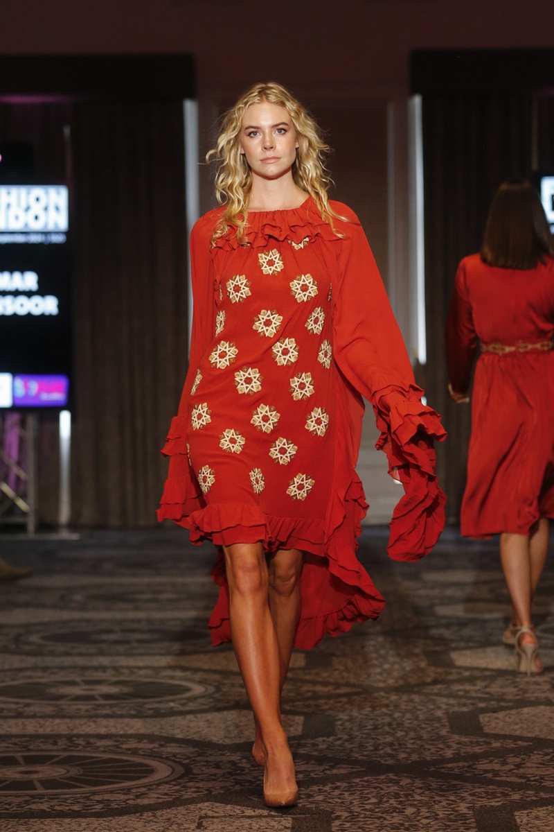 Omar mansoor Fashion Designer Meluhas collection, fashion show at the London Fashion Week