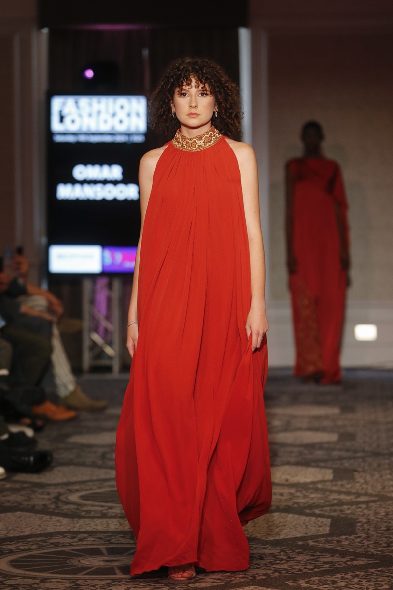 Omar mansoor fashion show during the London Fashion Week in September 2024.