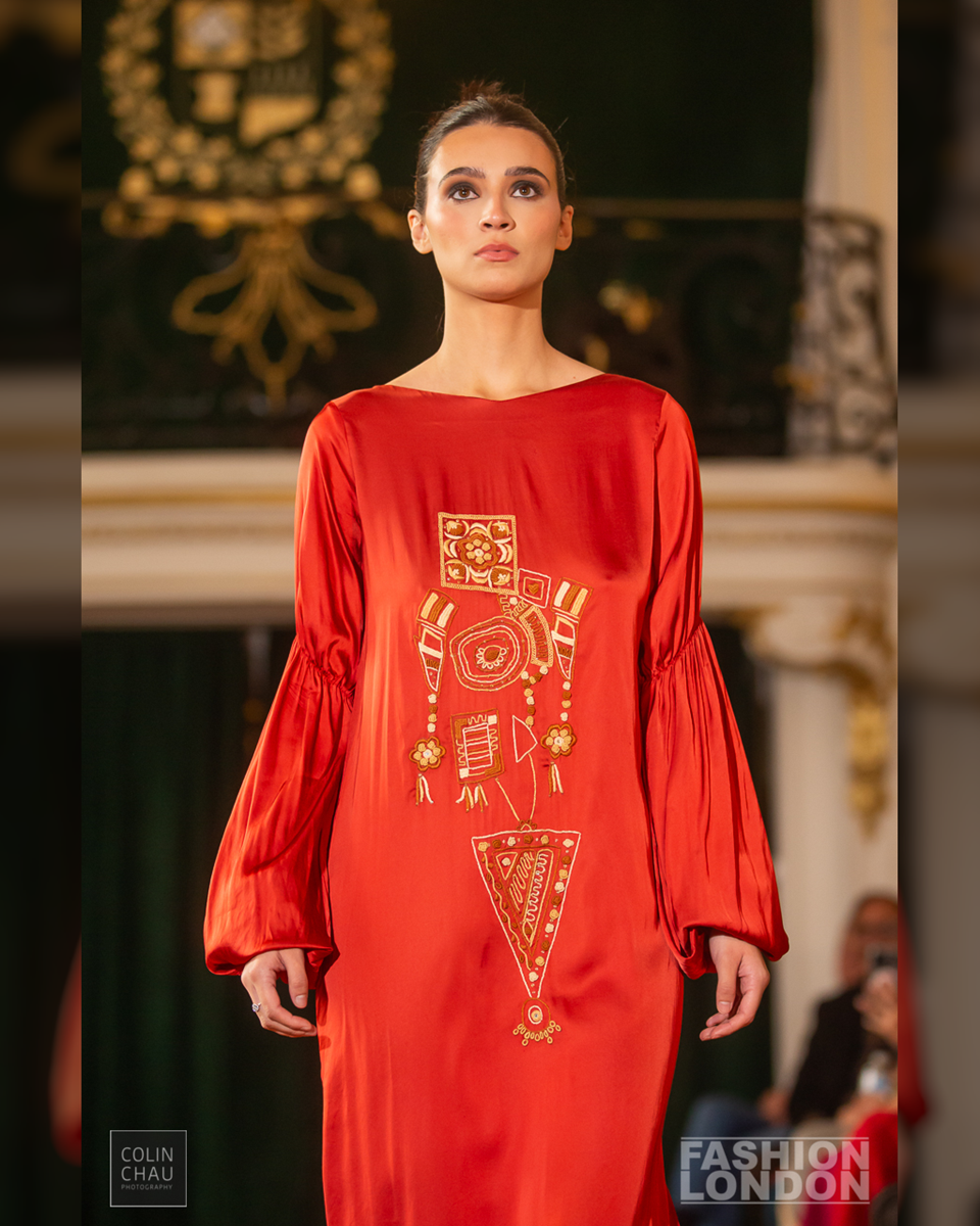 Meluhas Collection fashion show by Omar Mansoor at the Embassy of Pakistan in Paris for his Paris Fashion Week event.