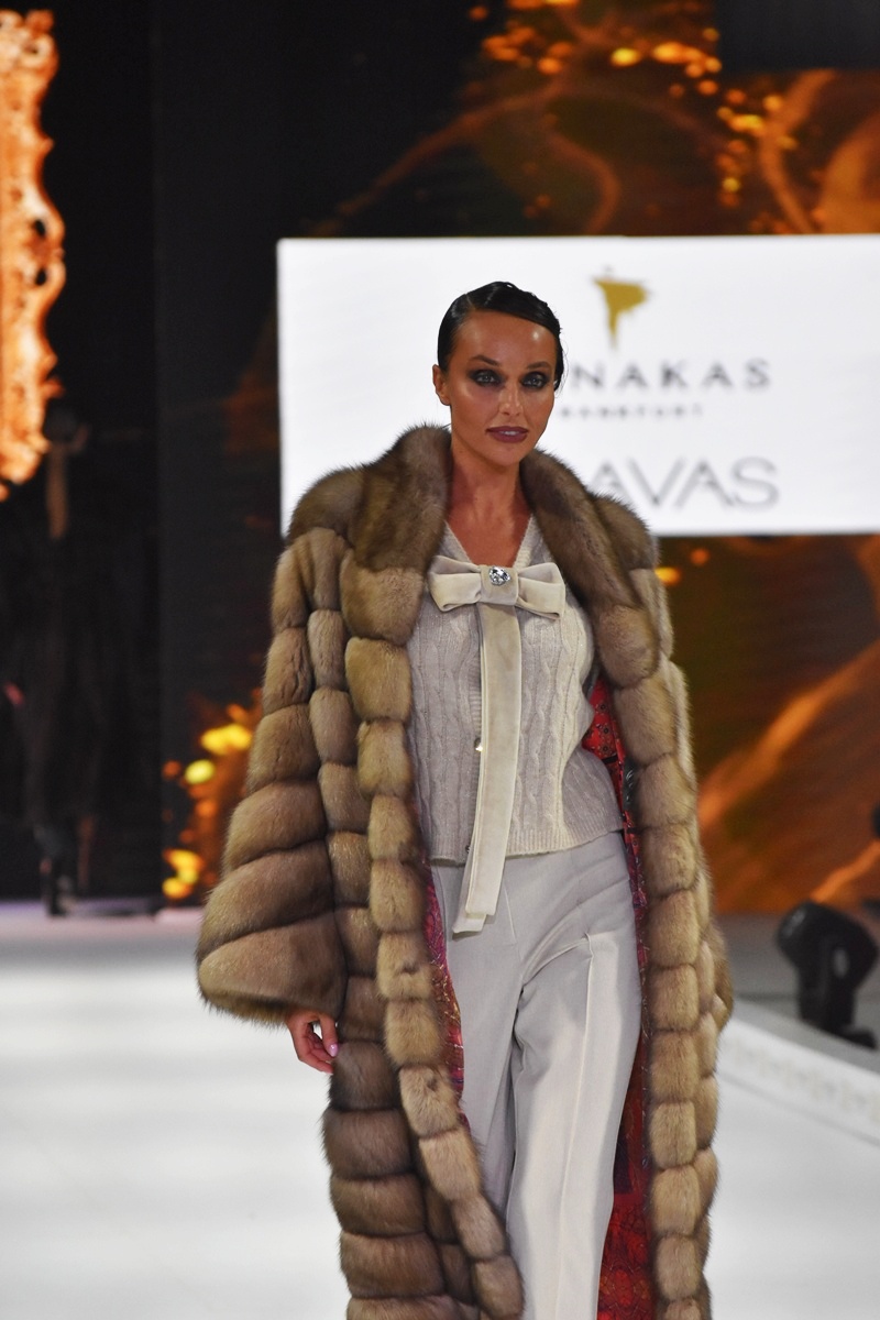 MANAKAS FRANFURT, catwalk photo, fashion Gala at the celebration of 50 years Kastoria International Fur Fair 2025