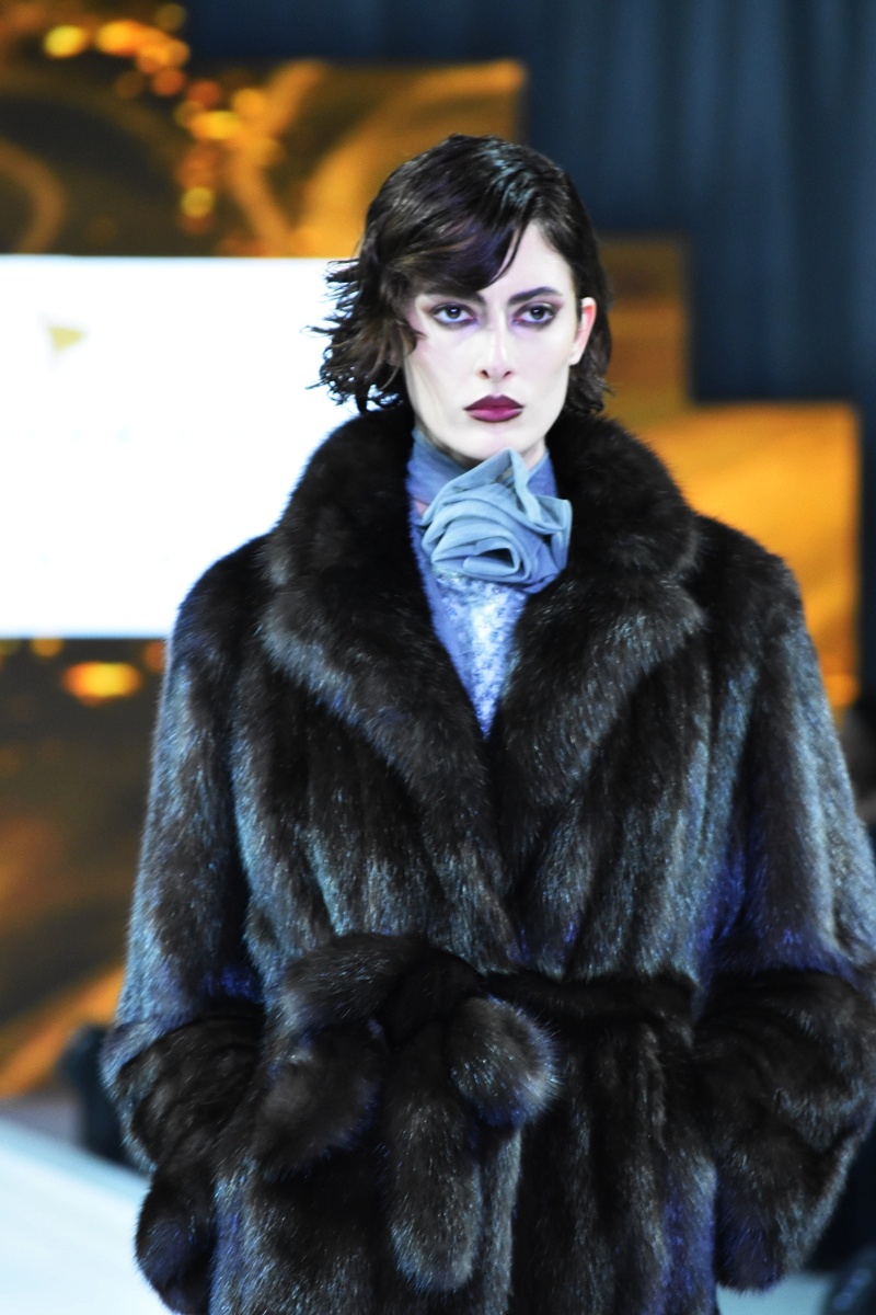 MANAKAS FRANFURT, catwalk photo, fashion Gala at the celebration of 50 years Kastoria International Fur Fair 2025