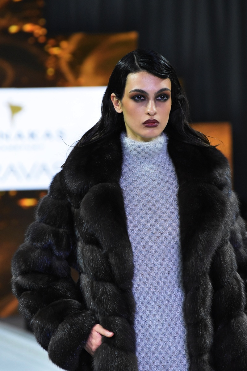 MANAKAS FRANFURT, catwalk photo, fashion Gala at the celebration of 50 years Kastoria International Fur Fair 2025
