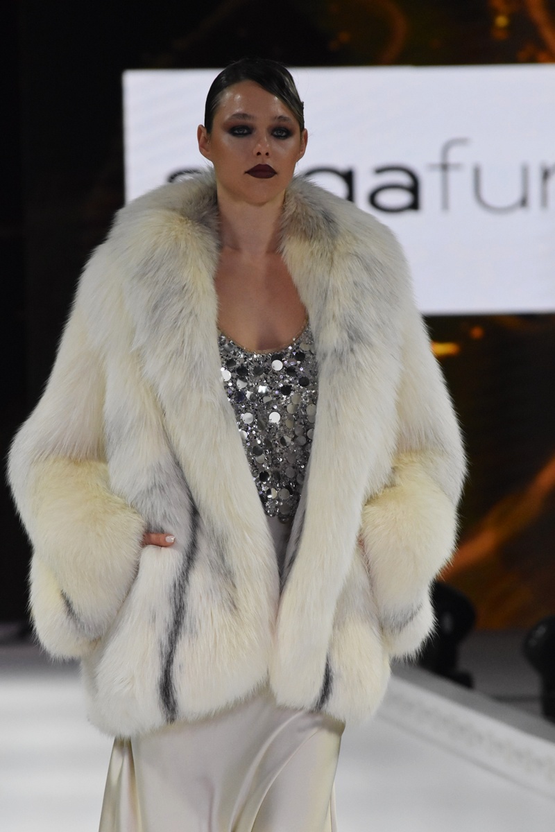 SAGA Furs at the Kastoria Greece Fur 2025, catwalk photo at the Fashion Gala.
