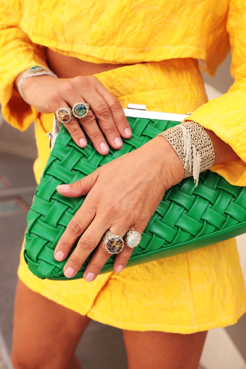 Handcrafted Jewellery by Vasso Galati, London Fashion Week Street Style 2025 by Chrysanthi Kosmatou fashion editor of Think-Feel-Discover.com