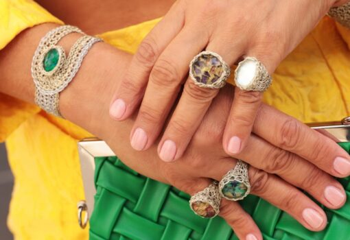 Handcrafted Jewellery by Vasso Galati, London Fashion Week Street Style Sept. 2025 by Think-Feel-Discover.com