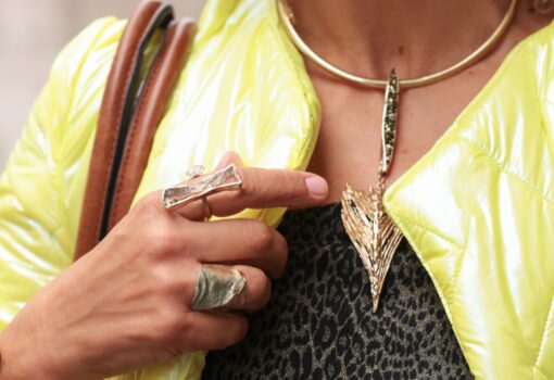 Milan Fashion Week Street Style 2025 of Tina Kotsoni Jewellery by Think-Feel-Discover.com