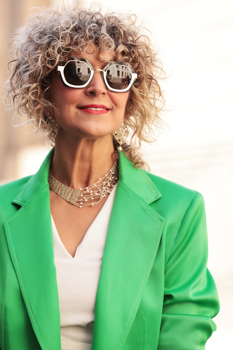 Statement necklace by Vasso Galati Jewellery at Milano Fashion Week 2025.