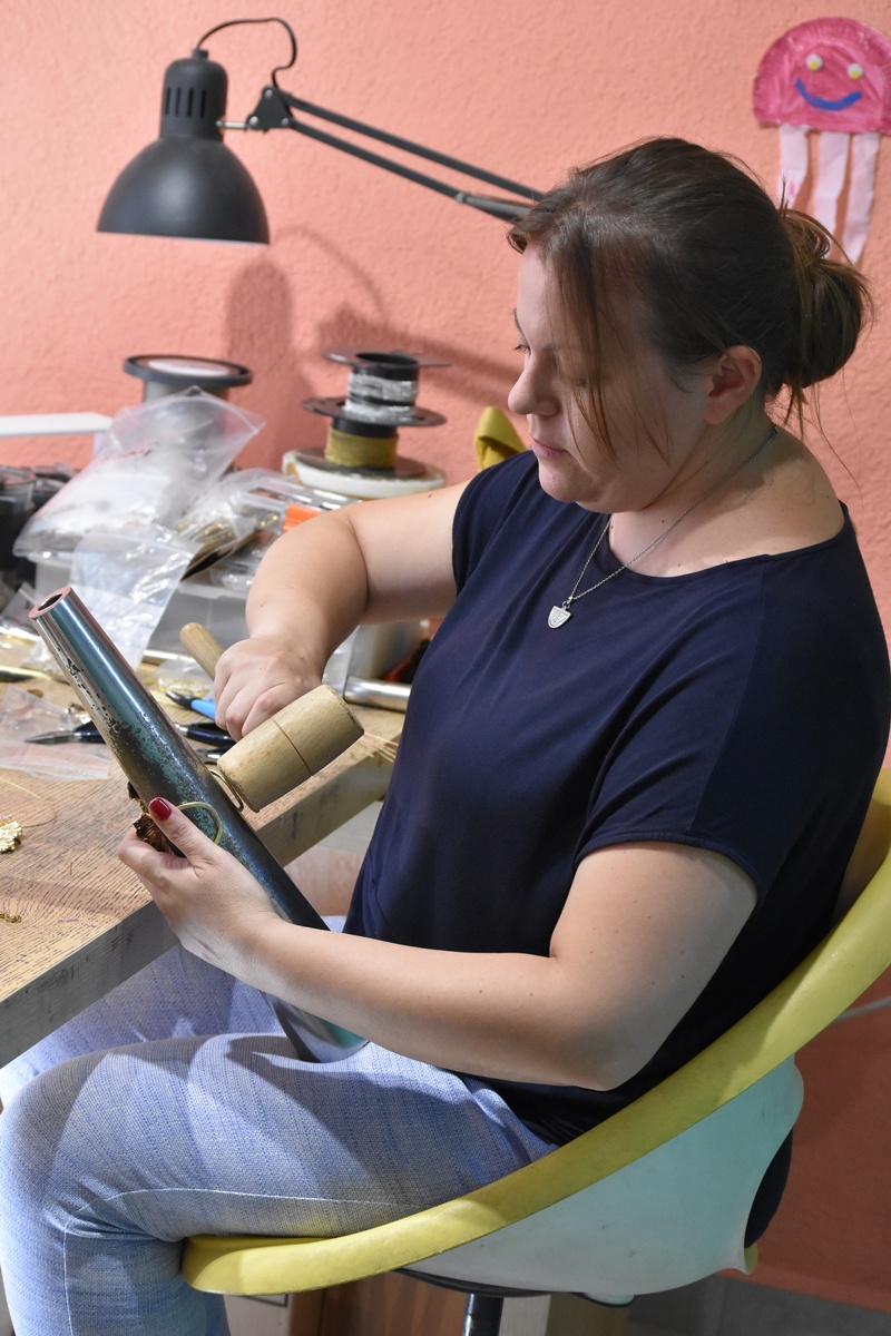 Tina Kotsoni handcrafted Jewellery Atelier in Aegina Greece by Think-Feel-Discover.com for the London Fashion Week Street Style 2025 project.