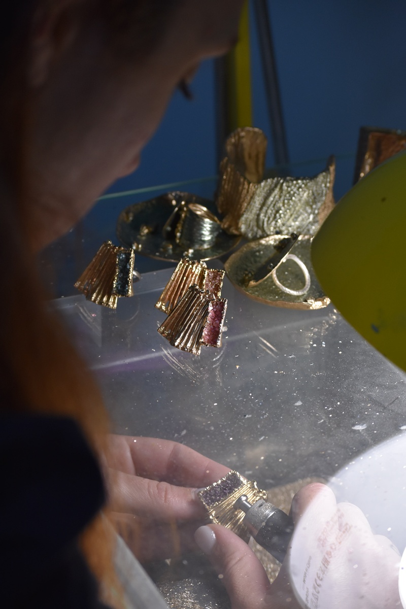 Tina Kotsoni handcrafted Jewellery Atelier in Aegina Greece by Think-Feel-Discover.com for the London Fashion Week Street Style 2025 project.