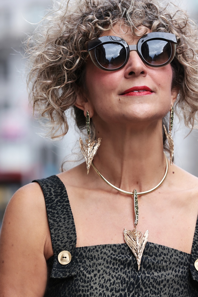 Statement Necklace of Tina Kotsoni for the best Milan streetwear 2025