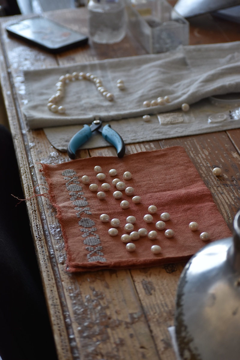 Studio in Athens of Vasso Galati, Handcrafted Jewellery designer