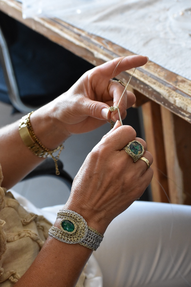 Studio in Athens of Vasso Galati, Handcrafted Jewellery designer 