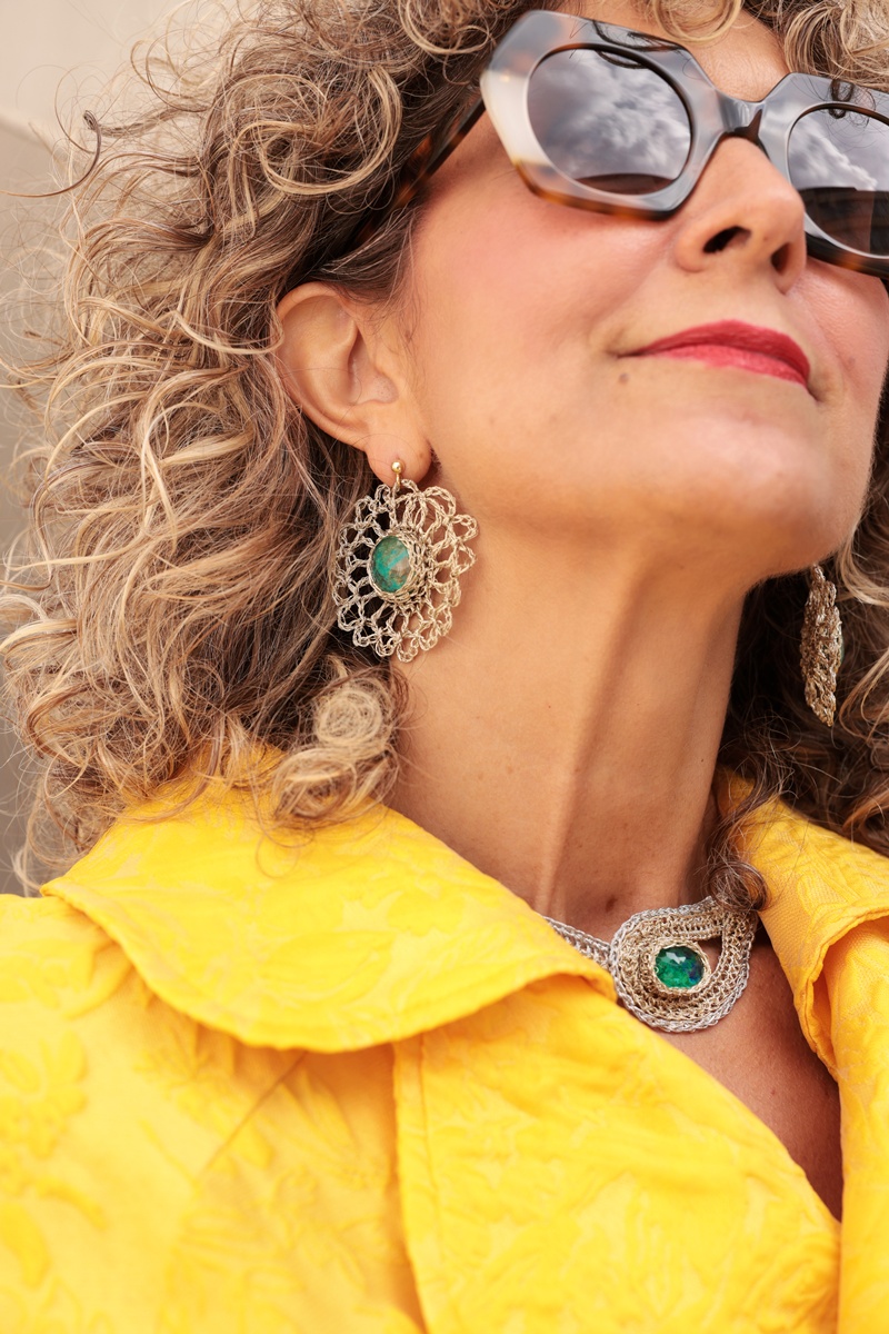 Handcrafted Jewellery by Vasso Galati, London Fashion Week Street Style 2025 by Chrysanthi Kosmatou fashion editor of Think-Feel-Discover.com