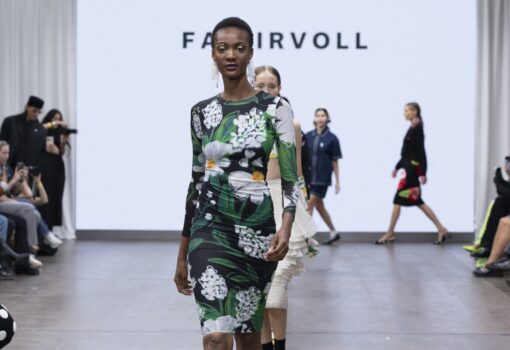 Fam Irvoll fashion show during the London Fashion Week September 2025 by Fashion Scout London and Black Pr