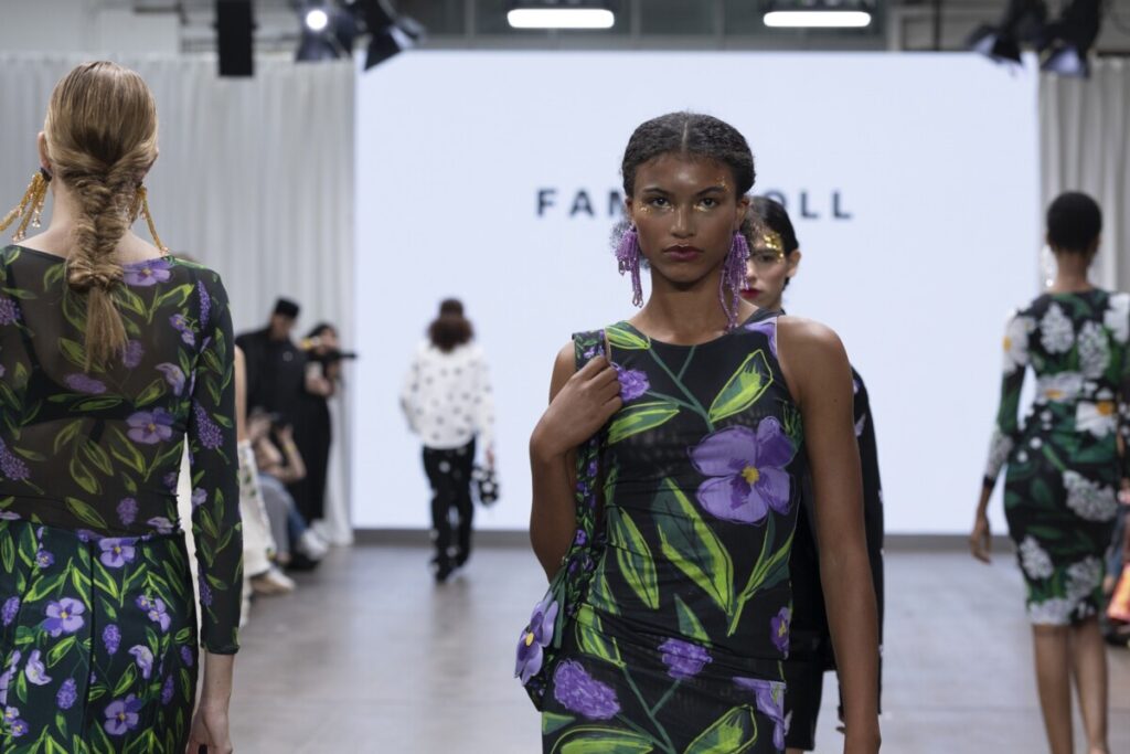 Fam Irvoll fashion show during the London Fashion Week September 2025 by Fashion Scout London and Black Pr