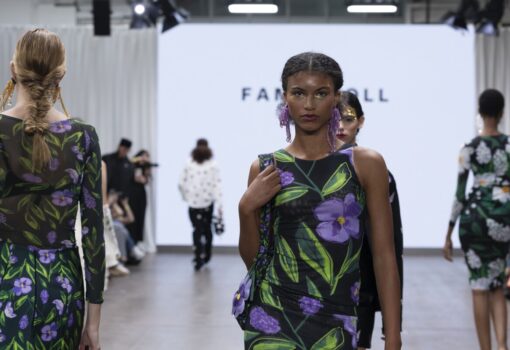 Fam Irvoll fashion show during the London Fashion Week September 2025 by Fashion Scout London and Black Pr