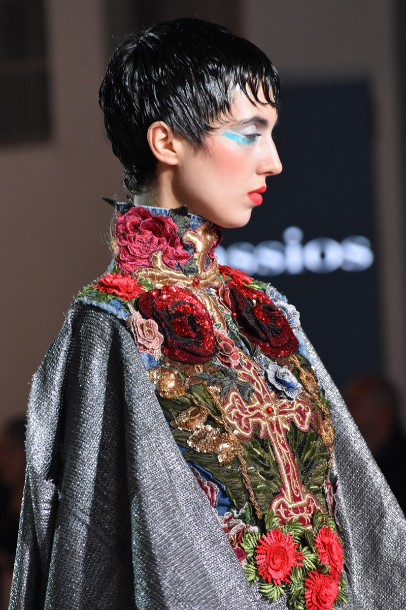 Dimitris Dassios collection at AFW37 fashion show at Kapnergostasio, Athens Greece.