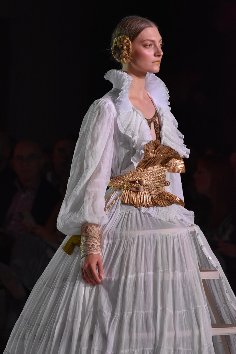 Dimitris Dassios collection at AFW37 fashion show at Kapnergostasio, Athens Greece.