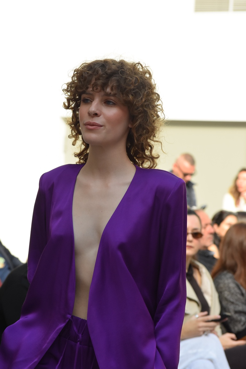 Ioanna Kourbela's fashion show during the Athens Fashion Week 2025 at Kapnergostasio, Athens, Greece.