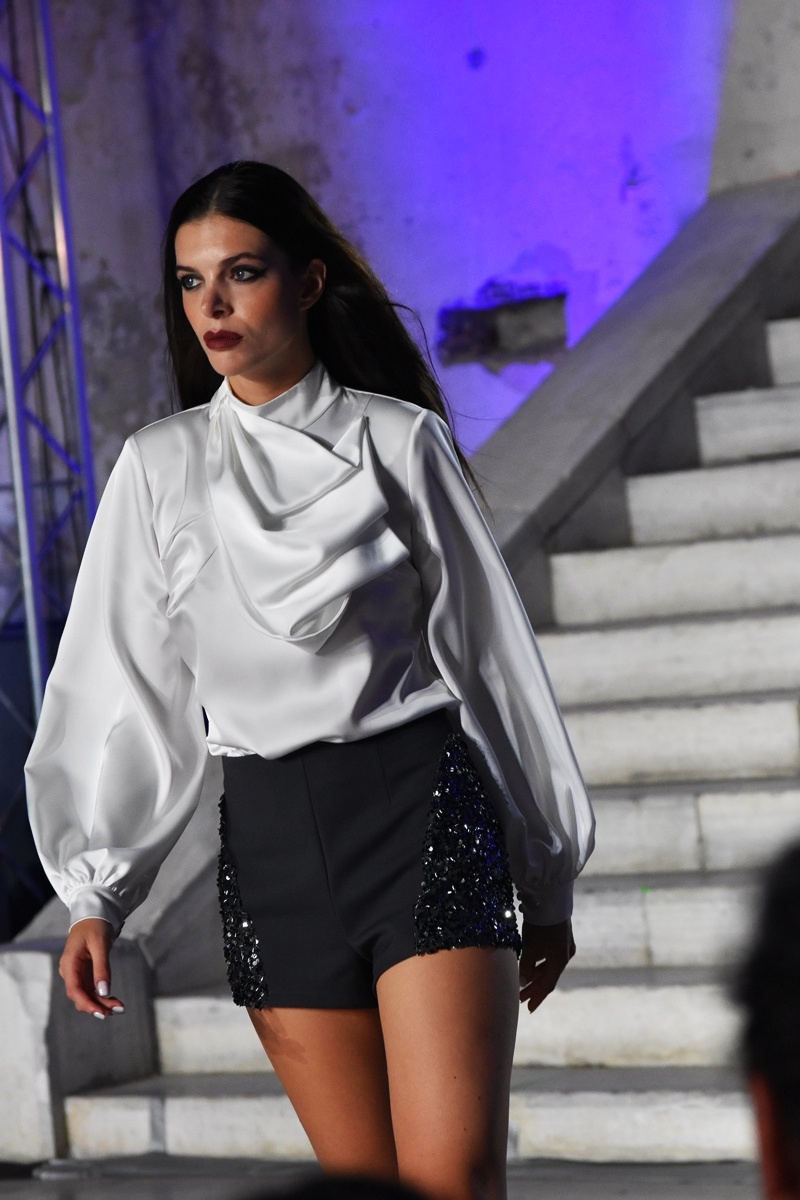 Kathy Heyndels fashion show during the AFWOfficial at Kaponergostasio, Athens, Greece.