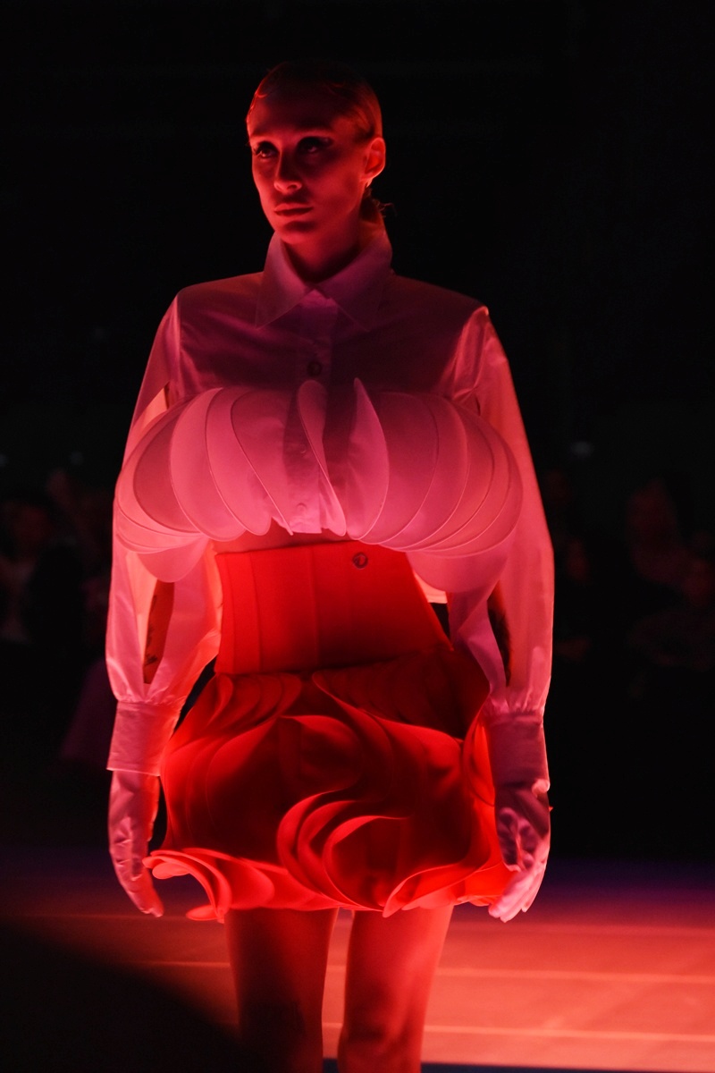 Paris Valtadoros Collection at AFW37 fashion show in Athens, Greece.