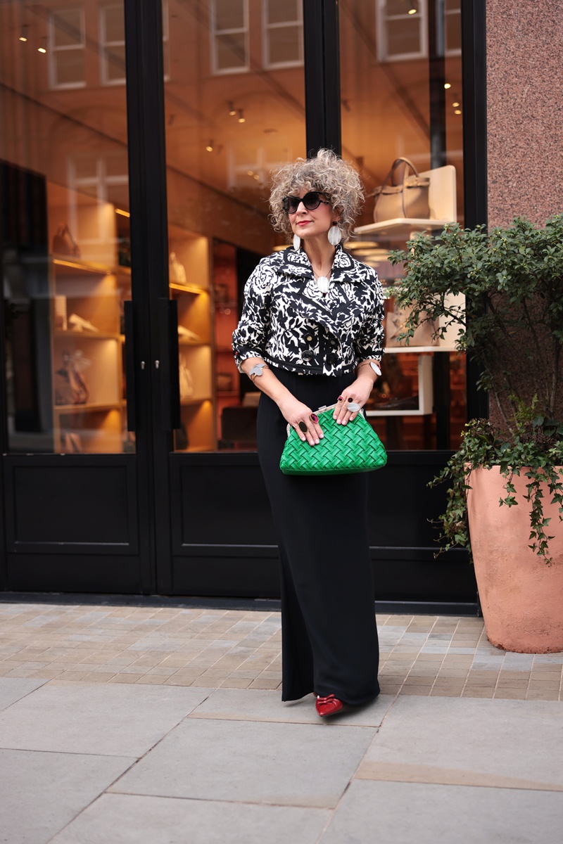 London Fashion Week street style for Miaou Niaou Barbara Perrakis handmade jewelry designer at London Fashion Week February 2026.