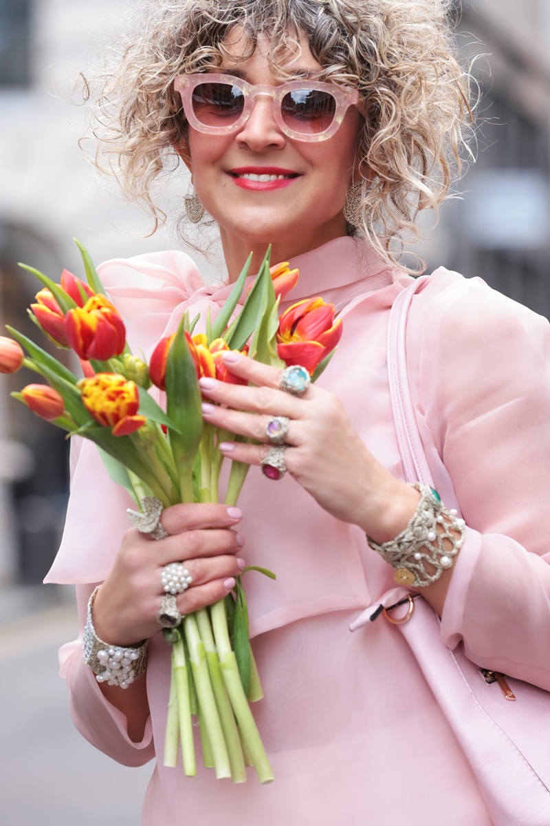 Fashion Week Street Style, handmade rings by Vasso Galati, Milan Fashion Week Street Style 2026