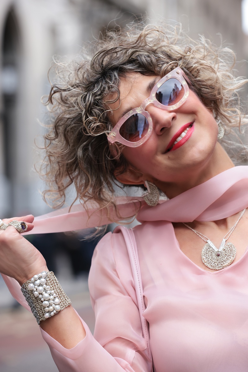 Fashion Week Street Style, handmade jewelry by Vasso Galati, Milan Fashion Week Street Style 2026