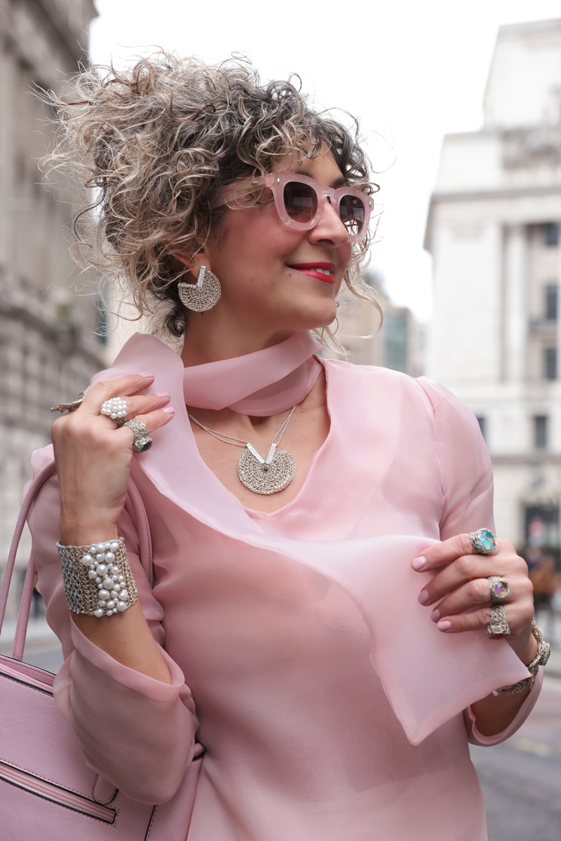 Handmade cuffs by Vasso Galati, Milan Fashion Week Street Style 2026