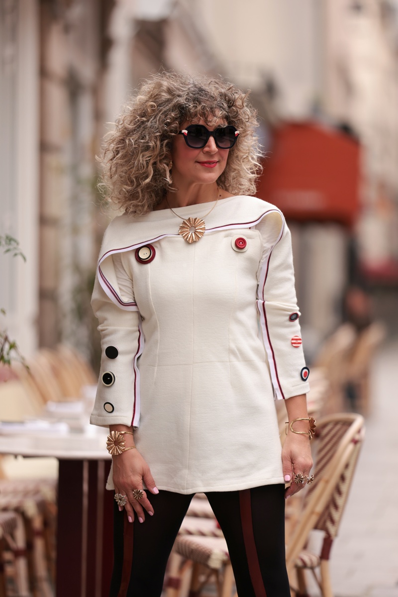 Paris Fashion Week Street Style 2026 by Tina Kotsoni, Handcrafted necklaceduring the Paris Fashion Week 2026.