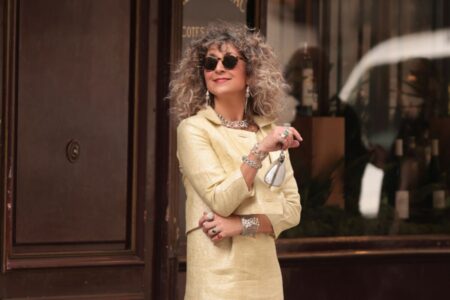 Street Fashion Paris Style, Vasso Galati Handmade Jewelry Collection 2026 at Paris Fashion Week 2026, Paris Fashion Week Street Style by Think-Feel-Discover.com.