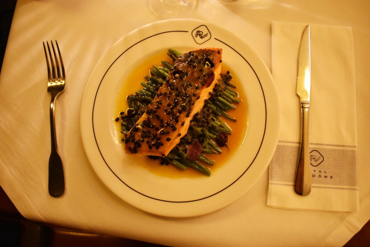 Mi-cuit saumon at Le Royal Vendome, Brasserie Chic at Place Vendome during the Paris Fashion Week 2026.