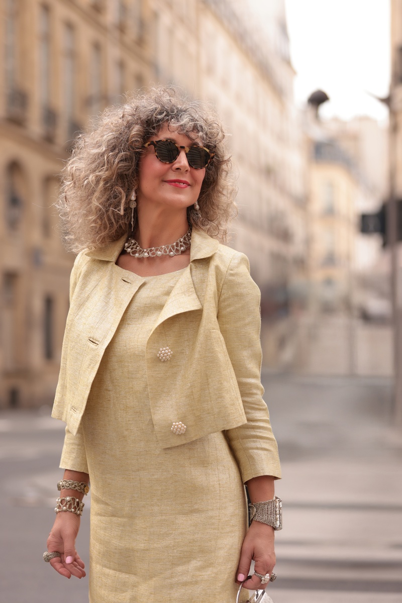 Statement necklace, Vasso Galati Handmade Jewelry Collection 2026 at Paris Fashion Week 2026, Paris Fashion Week Street Style by Think-Feel-Discover.com.