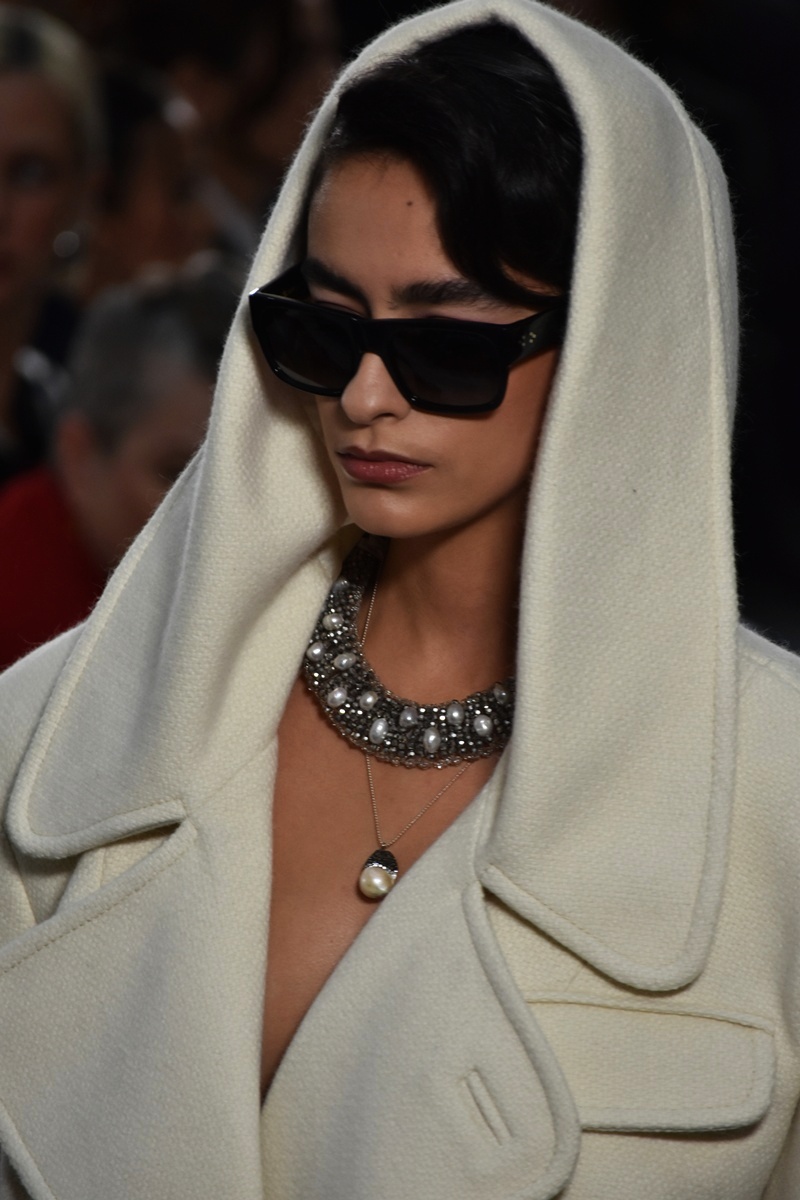 Oversized collars by Paul Costelloe Autumn/Winter 2026 fashion show during London Fashion Week 2026 at Walford Hilton London.