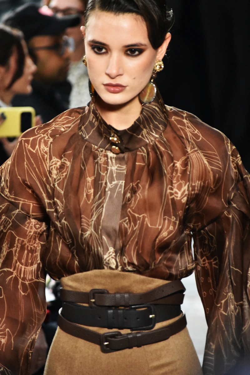 Paul Costelloe Autumn/Winter 2026 brown colors during London Fashion Week 2026 at Walford Hilton London.